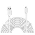 OMNIHIL 2-Port Wall Charger with (32FT) 2.0 High Speed USB Cable for SoundBot II SB580 Qi Charged Speaker + PowerBot PB1020 Wireless Charger with (32FT) - WHITE