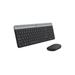 Logitech MK470 Slim Wireless Keyboard and Mouse Combo (920-009437) Graphite 2.4 GHz USB Receiver Compact Layout Ultra Quiet Compatible with Windows