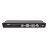 Intellinet 24-Port Network Switch 24-Port (RJ45) Rackmount Gigabit 4 SFP Ethernet Web-Smart 10/100/1000 Mbit - Switch - managed - 24 x 10/100/1000 + 2 x SFP - desktop rack-mountable