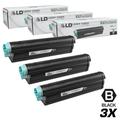 Okidata Set of 3 Black 43502001 High Yield Laser Toner Cartridges by LD Products