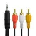 UPBRIGHT AV 3.5mm mini plug to 3 RCA Audio Video Cable Cord For Panasonic PV-GS83/P PV-GS85 PV-GS90 PV-GS100/P PV-GS140/P/K PV-GS150 PV-GS180/P PV-GS200/P