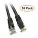 eDragon Cat5e Black Ethernet Patch Cable Snagless/Molded Boot 6 Feet 10 Pack