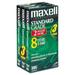 maxell 213030 standard grade vhs videotape cassette t160 3/pack