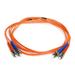 Monoprice Fiber Optic Cable - 2 Meter - Orange | ST to ST OM1 62.5/125 Type Multi Mode Duplex