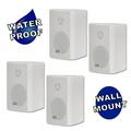 Acoustic Audio AA351W Indoor Outdoor 2 Way Speakers 1000 Watt White 2 Pair Pack AA351W-2Pr