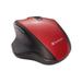 Verbatim Silent Ergonomic Wireless Blue LED Mouse - Red Blue LED - Wireless - Radio Frequency - 2.40 GHz - Red - 1 Pack - USB - 1600 dpi