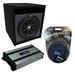 Universal Car Stereo Paintable Ported 15 Kicker Comp C15 Sub Box HA-A800.1 Amp