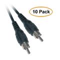 C&E RCA Audio/Video Cable RCA Male 6 Feet 10 Pack