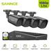 SANNCE 4CH 1080P 5in1 DVR Video CCTV Home Security Camera System 4Pcs 2.0MP Night Vision Security Camera System 1TB HDD