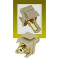 IEC RJRCAWF-F-G White RCA Female to Female Connector with Gold Contacts on Ivory Keystone