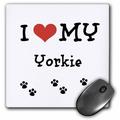 3dRose I Love My - Yorkie - Mouse Pad 8 by 8-inch (mp_183650_1)