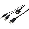 Used Visiontek 900824 VGA to HDMI 1.5M Active Cable (M/M) - HDMI/VGA for Video Device - 4.92 ft - HD-15 Male VGA - HDMI Male Digital Audio/Video