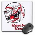 3dRose Angry Mean Baseball Baseball Beast Extreme Sports Design - Mouse Pad 8 by 8-inch (mp_116278_1)