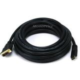 Monoprice 25ft 26AWG CL2 Standard HDMI to DVI Adapter Cable - Black - 25 ft DVI/HDMI Video Cable for Projector Gaming Console Video Device - First End: 1 x HDMI Digital Audio/Video - Male - Secon...