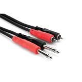 Hosa CPR-202 Dual 1/4 TS to Dual RCA Stereo Interconnect Cable 2 Meters 6.6 Feet Black