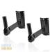 PYLE PSTNDW15 - Dual Universal Adjustable Wall Mount Speaker Bracket Stands with Angle Tilt Rotation Adjustment