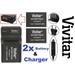 2-Pcs Li-Ion LP-E17 Battery & Dual Volt Charger for Canon EOS Rebel SL3 RP