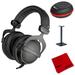 BeyerDynamic DT 770 Pro Closed Dynamic Over-Ear Headphones 32 Ohm (483664) w/ Accessories Bundle Includes Deco Gear Full Size Headphone Case Pro Audio Headphone Stand and Microfiber Cleaning Cloth