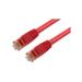 IEC M60462-10 RJ45 4Pr Cat 6 Patch Cord with Molded Snag Free Strain Relief RED 10