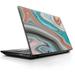 Laptop Notebook Universal Skin Decal Fits 13.3 to 15.6 / Teal Blue Brown Geode Stone Marble