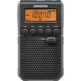 Sangean Portable Pocket Size Digital AM/FM Radio with 7 NOAA Weather Channels & Built-in Speaker and Kubicle Wire Bundle