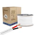 Cmple - 50FT 16AWG Speaker Wire Cable with 2 Conductor Speaker Cable (CCA) Copper Clad Aluminum CL2 Rated In-Wall Speaker Wire for Home Theater & Car Audio - 50 Feet White