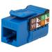 Vertical Cable CAT6 RJ45 Keystone Jack V-Max Series - Blue Color - (50 pack) High Quality Data Outlet Female