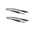 HOSA CPR-103 INTERCONNECT 1/4 TS TO RCA MALE 3 FT PAIR 2 PIECES