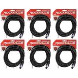 6 Rockville RCTS1425 25 14 AWG 1/4 TS to Speakon Pro Speaker Cable 100% Copper