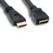 Kentek 10 Feet FT CL2 Rated HDMI 1.4 Extension Cable with Ethernet 4K 3D Male to Female M/F 24 AWG Gold-Plated Connector Cord HDTV Monitor Display In-Wall installation Black