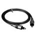 Kentek 6 Feet FT Toslink 5.0mm male to male M/M digital optical audio assembled cable cord sound system stereo S/PDIF for Mac PC grey metallic body