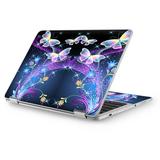 Skin Vinyl Sticker Cover Decal for Asus Chromebook 12.5 Laptop Notebook -glowing butterflies in flight