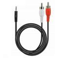 UPBRIGHT New 3.5mm Male AUX Line In To 2 RCA Audio Cable Cord For AR Acoustic Research Model HTB80 Sound Bar SoundBar Surround Speaker System