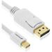 Fosmon Mini DisplayPort to DisplayPort Cable (15 FT) [Gold Plated | 30AWG | 4K Resolution Ready] Mini DP/mDP/Thunderbolt/Thunderbolt 2 Port Compatible to Displayport Cable UL Certified