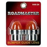 Roadmaster 848-2A Chrome Amber Threaded ABS Bumper Guide Lens 2 Pack