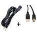 OMNIHIL (8 FT) AC Cord + (8 FT) 2.0 USB Cable for Dell Laser Multifuction and B&W Printers