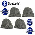 Theater Solutions B61GG Fully Wireless 400 Watt Rechargeable Battery 6.5 Bluetooth Rock 4 Speaker Set Granite Grey Link Up To 99 Speakers Wirelessly