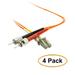 eDragon Fiber Optic Cable LC/ST Multimode Duplex 62.5/125 5 Meter (16.5 Foot) 4 Pack