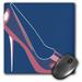 3dRose Pink High Heel - Fashion - Shoes - Art - Mouse Pad 8 by 8-inch (mp_52725_1)