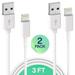 iPhone Lightning Cable 2 Pack 3FT USB Cable Compatible with Apple iPhone Xs Xs Max XR X 8 8 Plus 7 7 Plus 6S 6S Plus iPad Air Mini iPod Touch Case Original Size