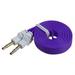 Tangle Free Flat Wire Car Audio Stereo Auxiliary Aux Cord Cable Adapter for iPod/MP3/Zune/ - Purple