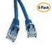 eDragon CAT5E Hi-Speed LAN Ethernet Patch Cable Snagless/Molded Boot 10 Feet Blue Pack of 5