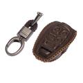 Car Auto Remote Key Fob Case Cover Shell Protector Faux Leather Brown for Alfa Romeo Series 2017-2020