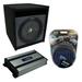 Universal Car Stereo Paintable Ported 10 Kicker CompR CWR10 Sub Box & HA-A800.1