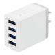 USB Wall Charger Adapter 1A/5V Travel Charger 4-ports USB Charging Block Brick Charger Power Adapter Cube Compatible with Phone Xs/XS Max/X/8/7/6 Plus Galaxy S9/S8/S8 Plus Kindle LG HTC Google