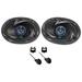 Autotek 6x9 Front Factory Speaker Replacement Kit For 2001-2006 Dodge Stratus