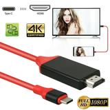 Simyoung Type C To HDMI HDTV AV TV Cable Adapter For Samsung Galaxy Note 10 S8 S9 S10 Plus 4K Red