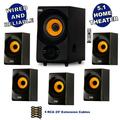 Acoustic Audio AA5170 Home Theater 5.1 Bluetooth Speaker System with FM and 5 Extension Cables