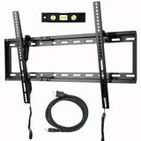 VideoSecu Tilt TV Wall Mount for Most 32 -70 Sony Vizio LG Sharp Panasonic LCD LED Plasma 3D HDTV Flat Panel Screen 4K TV Bracket with HDMI Cable bxc