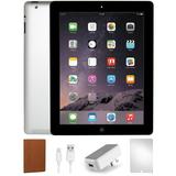 Restored Apple iPad 4 (4th Gen 2012) Bundle 16GB Black/Space Gray Wi-Fi Case and Tempered Glass Screen Protector included.